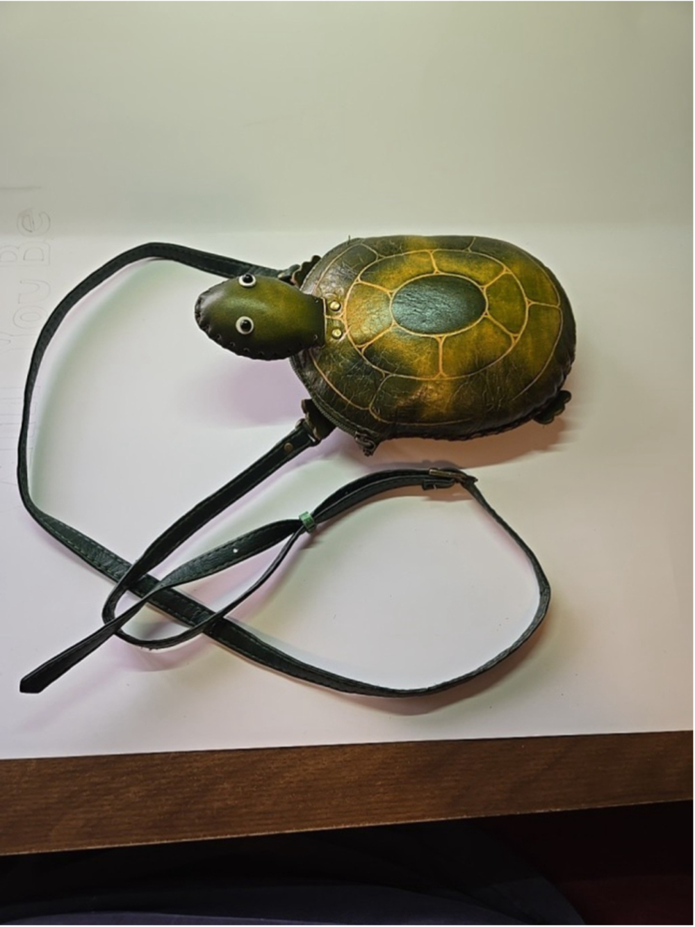 New York, Leather, Turtle, Cross Body, Nature, Amphibian, Purse, Wristlet, Green